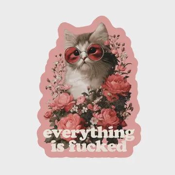 Swear Kitty Cat Feline Cute High Quality Vinyl Sticker