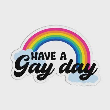 Have A Gay Day Pride Textured Stickers