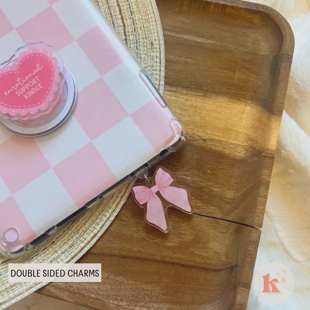 Pink Coquette Bow Kindle Charm