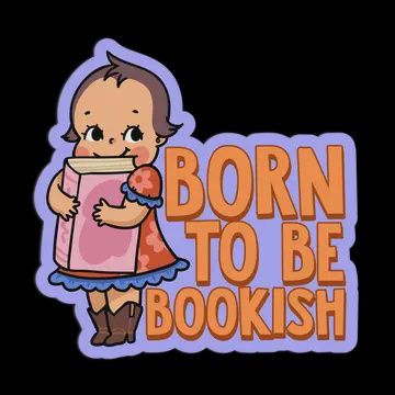 Born To Be Bookish Retro Babies Reading Stickers