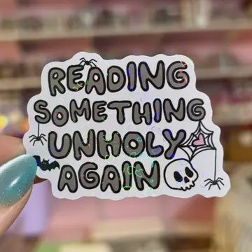 Reading Something Unholy Again Smut Sticker