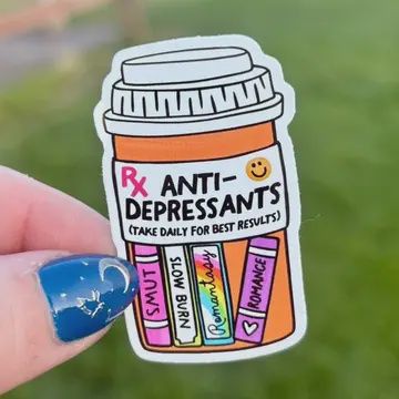 Bookish Antidepressants Sticker