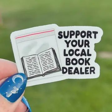 Support Your Local Book Dealer Sticker - 2 Inch Matte Sticker