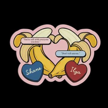 Heated Rivalry "Soft Bananas" Textured Stickers