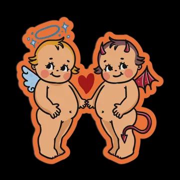 Retro Babies Vinyl Waterproof Stickers