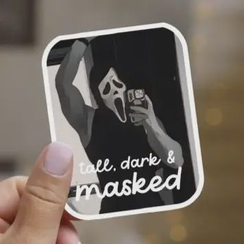 Tall Dark and Masked Smut Sticker