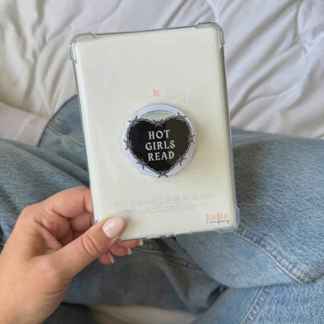 Hot Girls Read Black Barbwire Kindle Grip