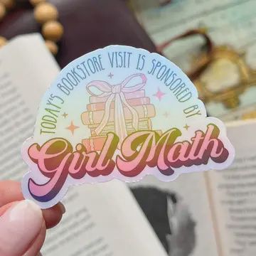 Girl Math Bookish Sticker - Kindle Sticker