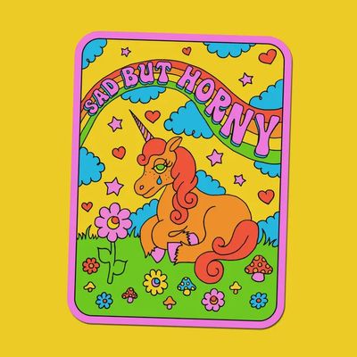 Sad But Horny Sticker