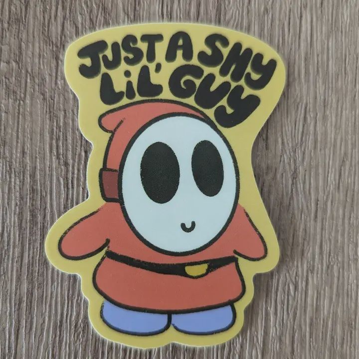Just A Shy Little Guy - Vinyl Sticker Super Mario Nintendo