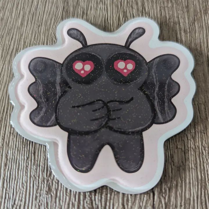 Mothman Magnet - Cute Sparkly Cryptid