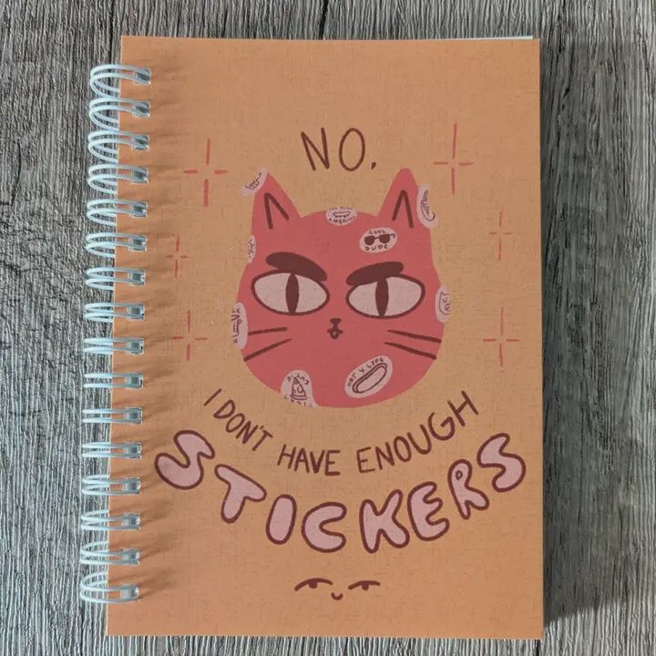 Not Enough Stickers - Cat - Reusable Sticker Book - 50 Pages