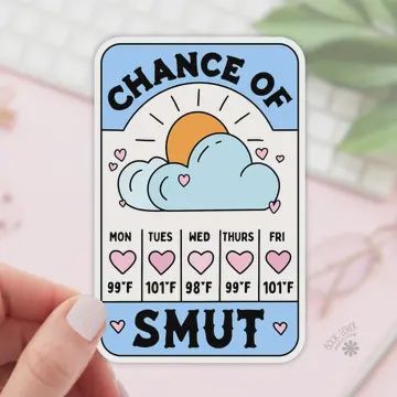 Chance of Smut Stickers / Bookish Stickers / Book Lover Gift