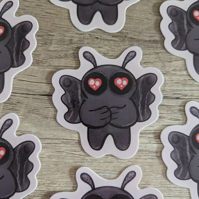 Mothman - Spooky Cute Cryptid Cryptozoology Vinyl Sticker