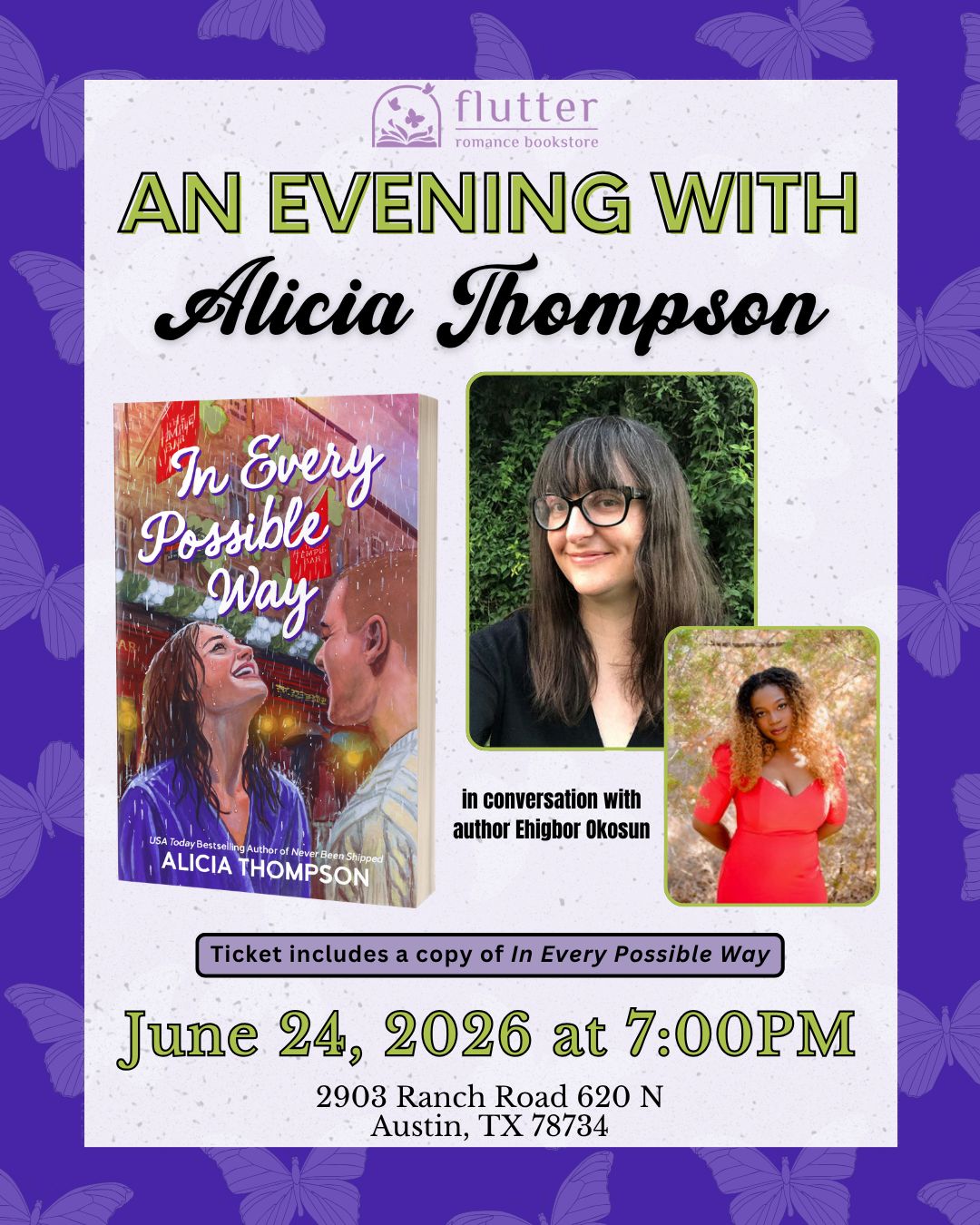 ✨ Author Event: Alicia Thompson ✨(06/24/26)