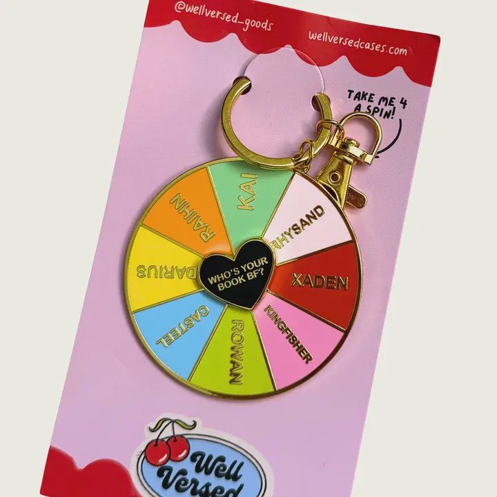 Romantasy Book Bf Keychain | Spinning Bookish Keychain