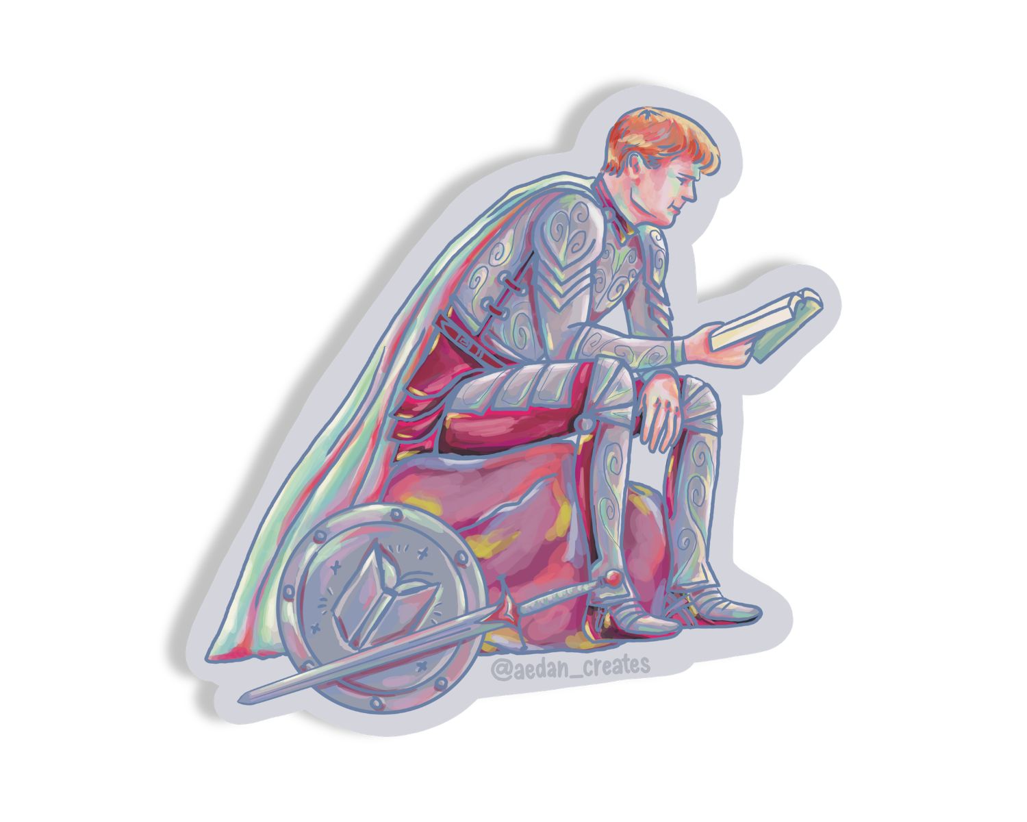 Hot Knights Reading Sticker