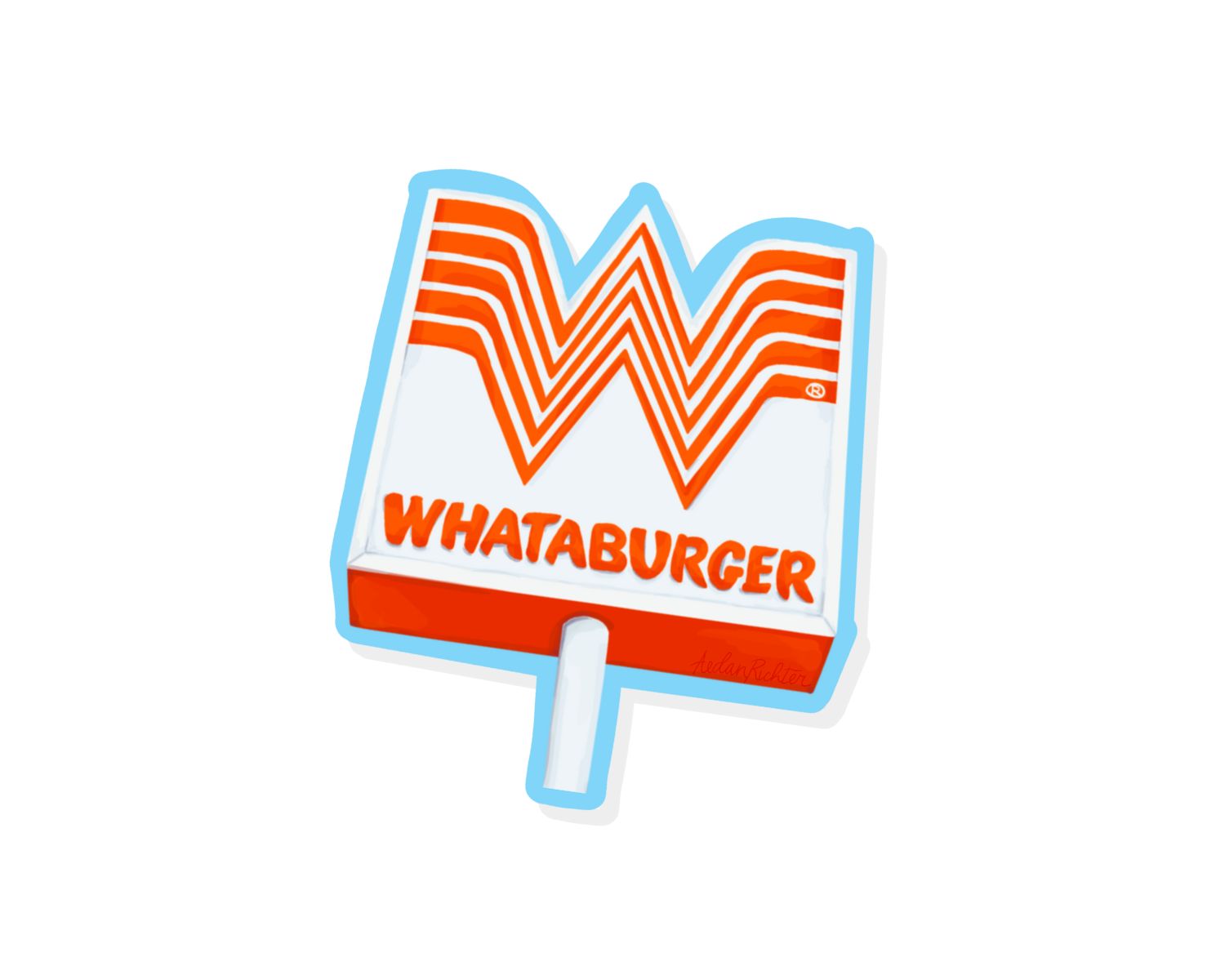 Whataburger Sign Sticker