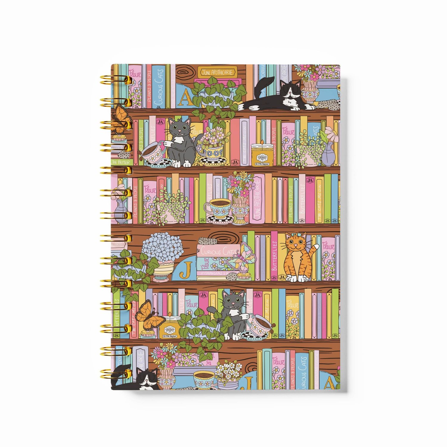 The Bookshelf Spiral Notebook