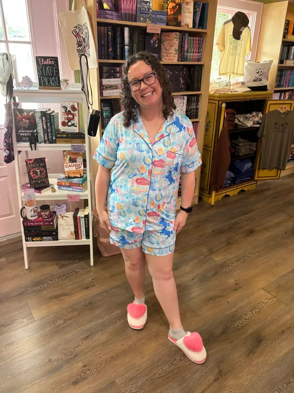 Cowboy Romance Bamboo Shorts Pajama Set