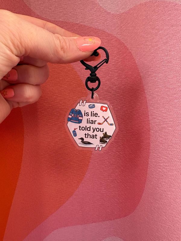 “Is Lie. liar Told You That” Heated Rivalry Bag Charm