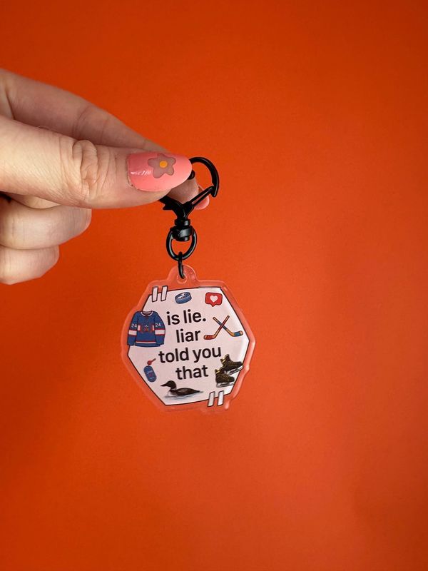 “Is Lie. liar Told You That” Heated Rivalry Bag Charm