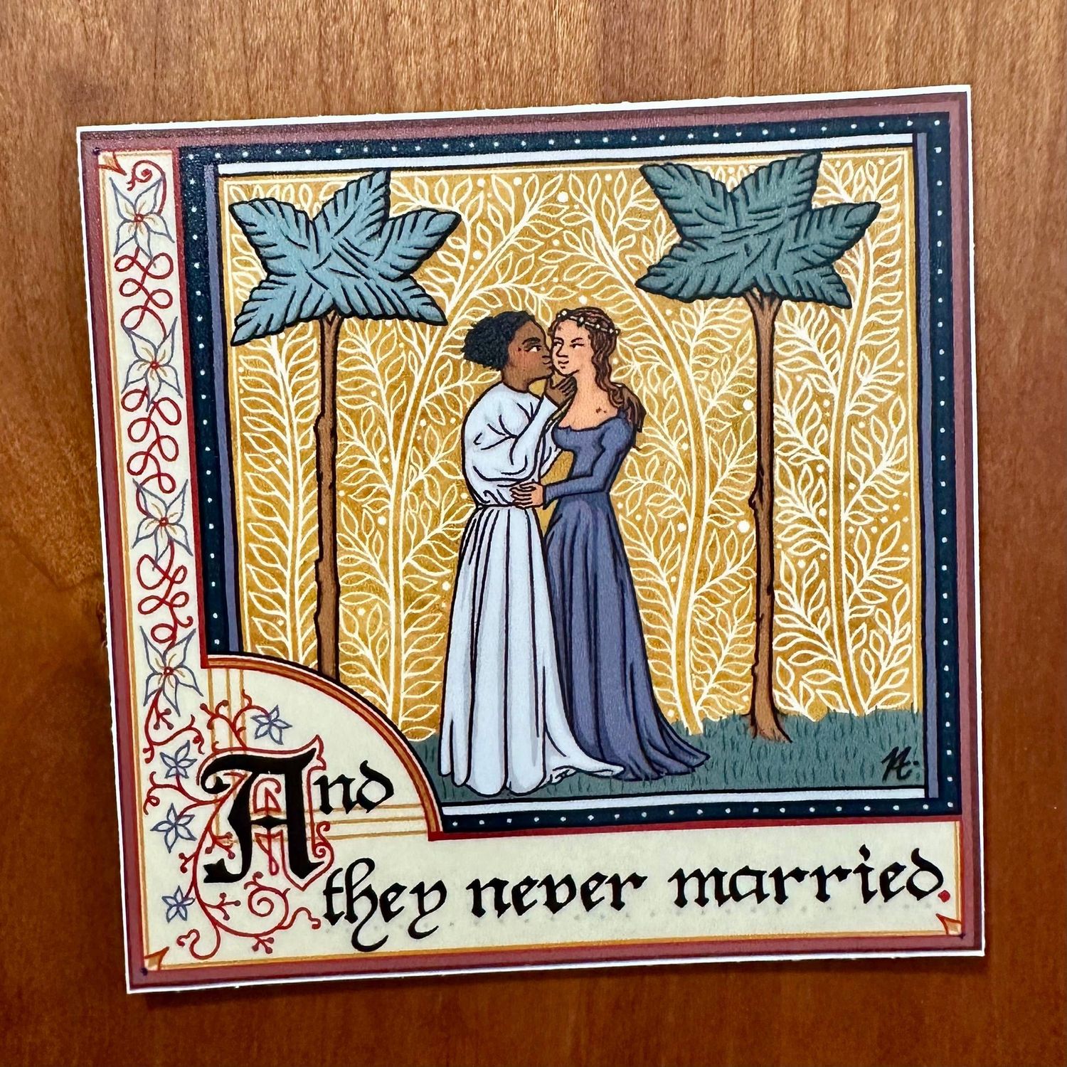 They Never Married - Medieval Sticker