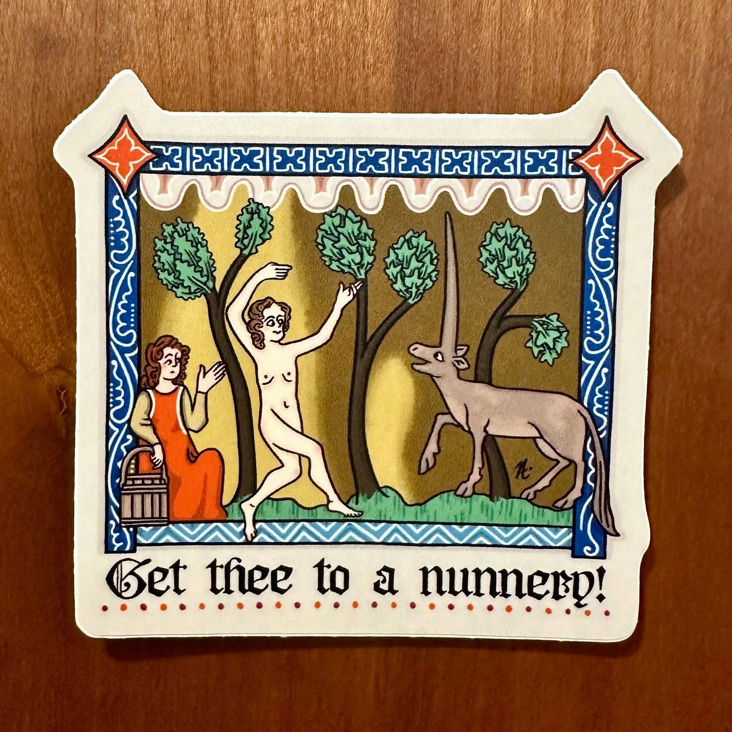A Nunnery (Shakespeare) - Medieval Sticker