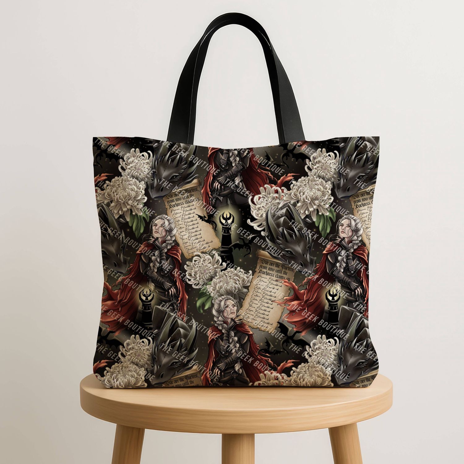 Officially Licensed SJM Manon Tiled Fantasy Zipper Tote Bag