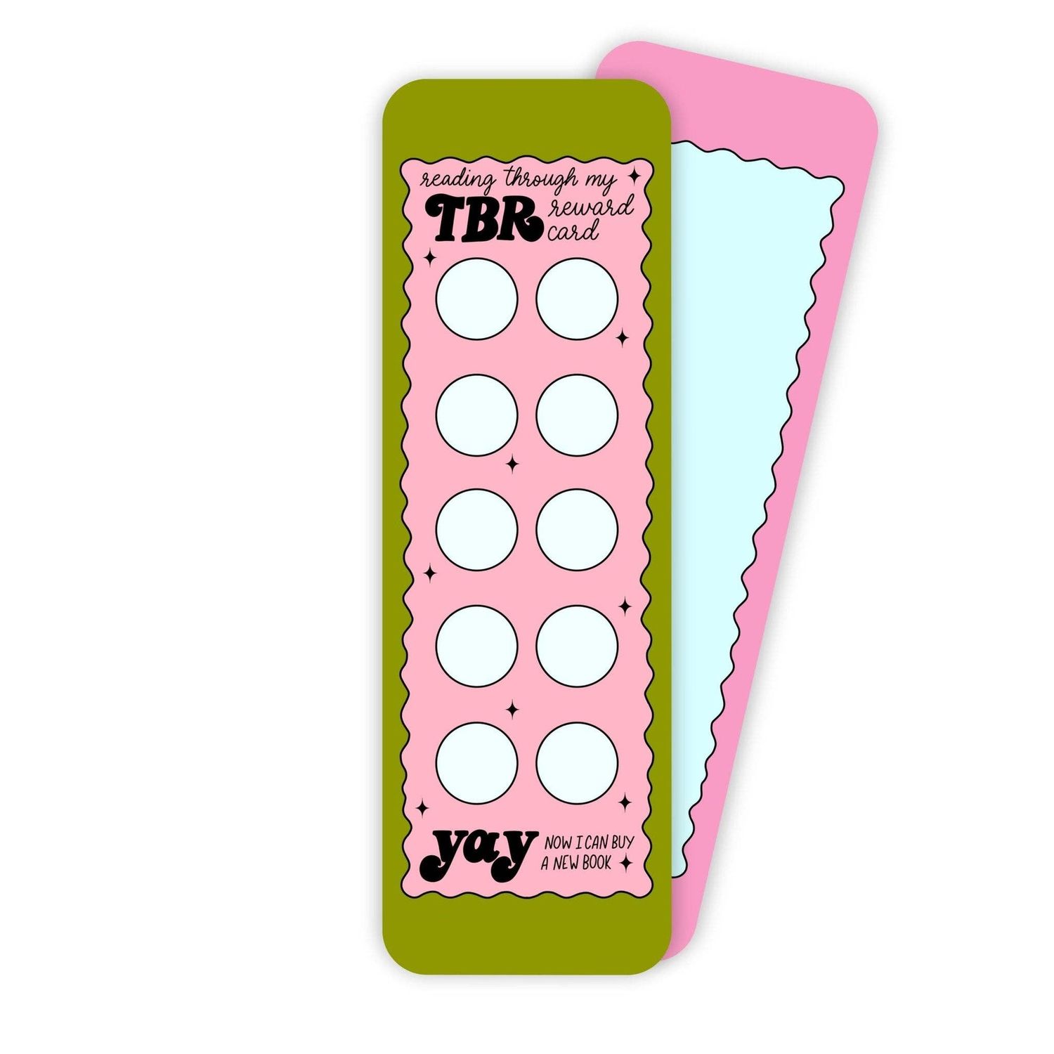Reading Reward Bookmark, Color: Olive and Pink