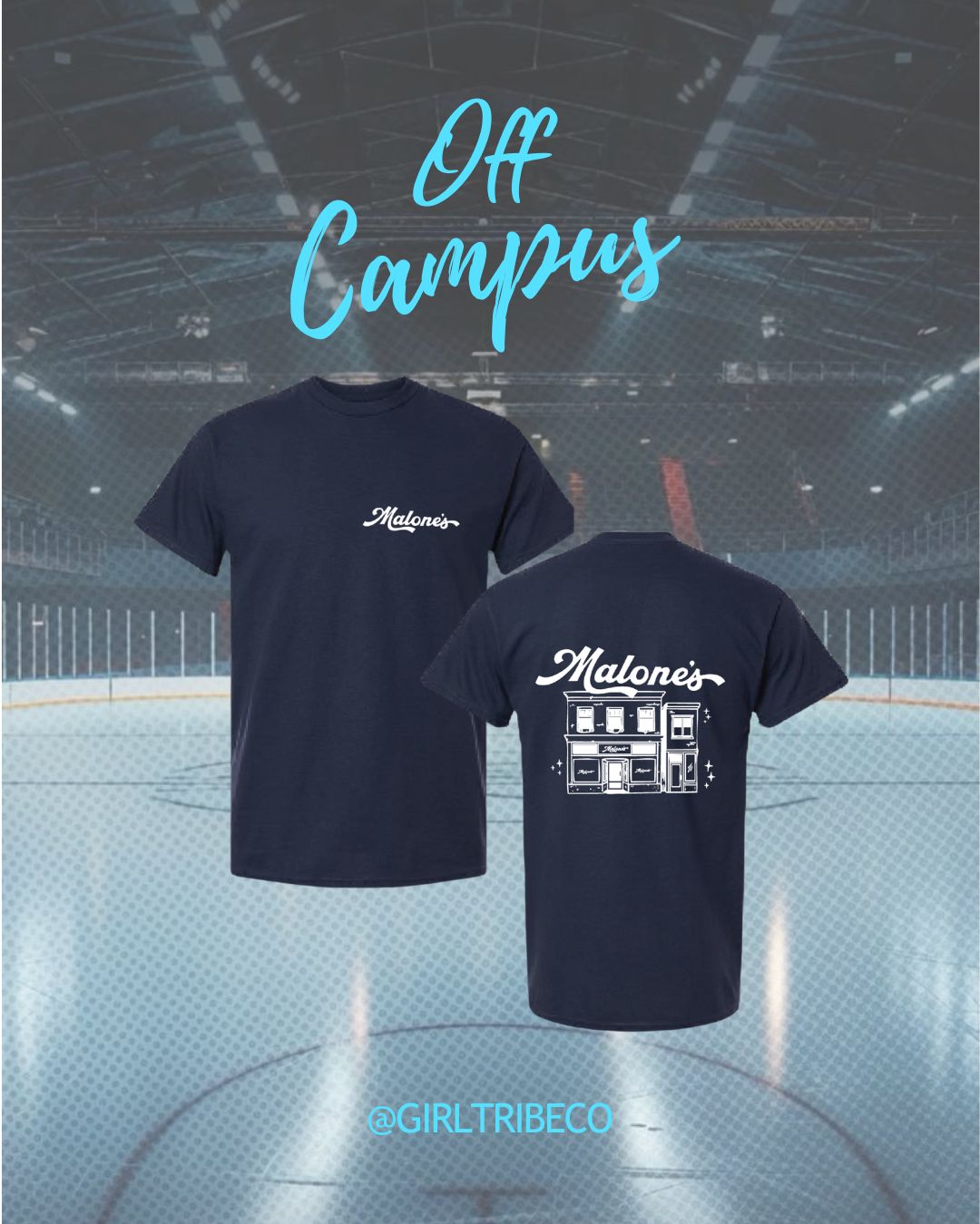 Malone's Navy Tee