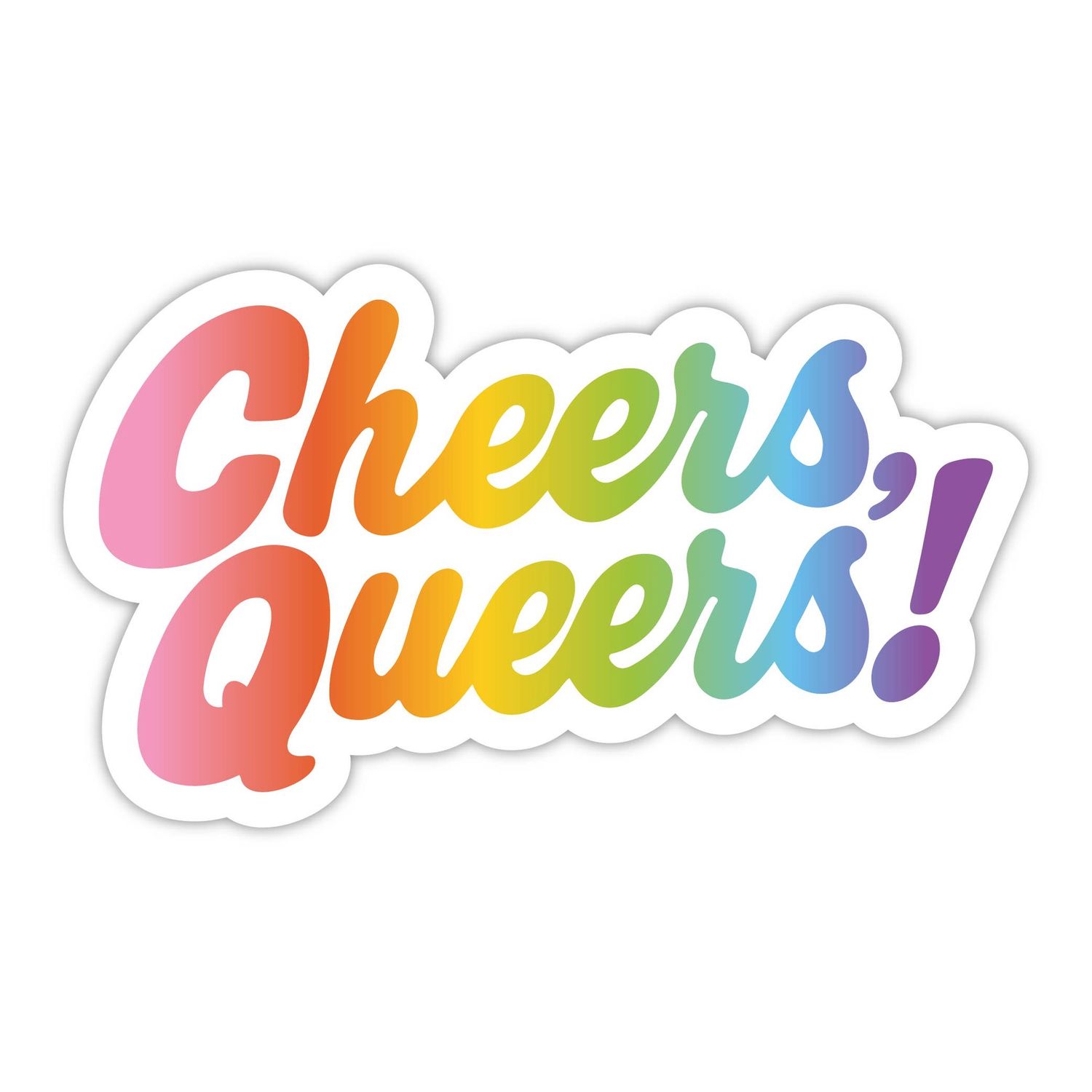 Cheers Queers (Cursive) Sticker