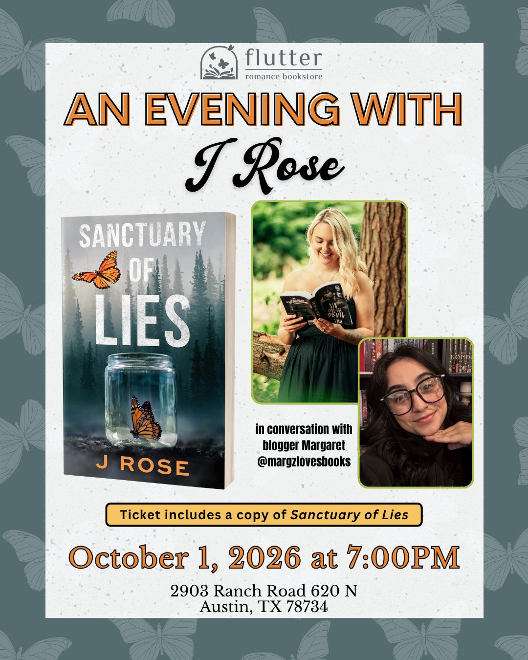 ✨Author Event: Sanctuary of Lies: In Conversation with J Rose ✨ (10/1/26)