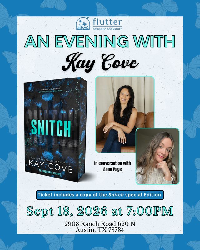Snitch Release Event with Kay Cove &amp; Special Guest Anna Page (09/18/26)