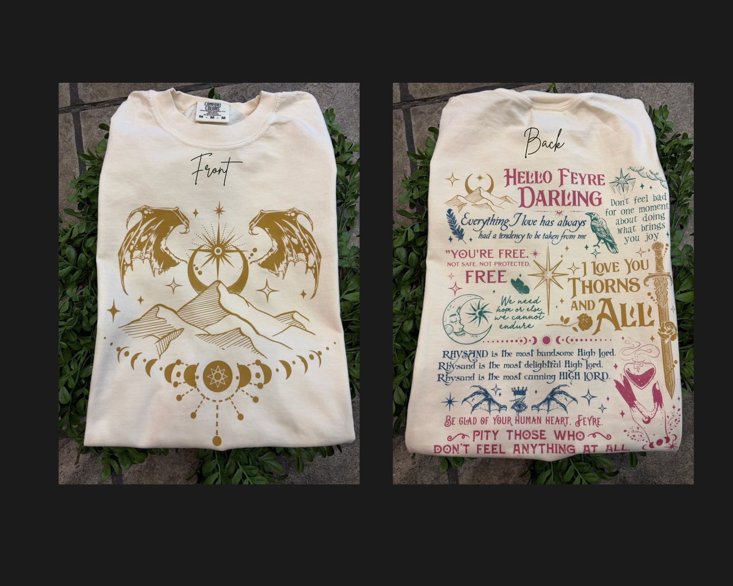 Acotar Fan- Hello Feyre Comfort Colors T-shirt, Size: L