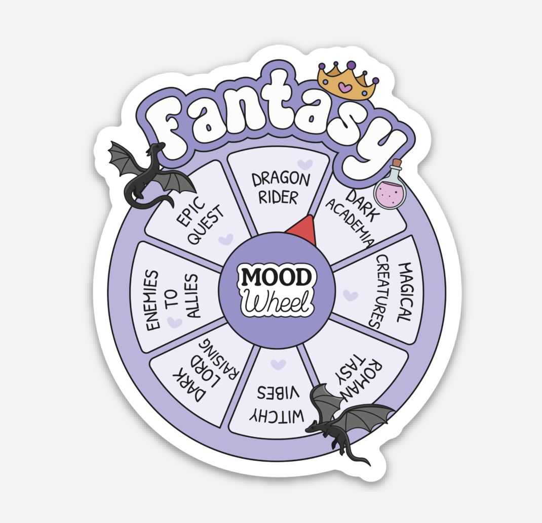 Spin the Wheel Fantasy Books Sticker