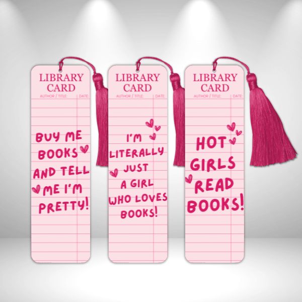 Library Card Metal Bookmarks, Style: 1