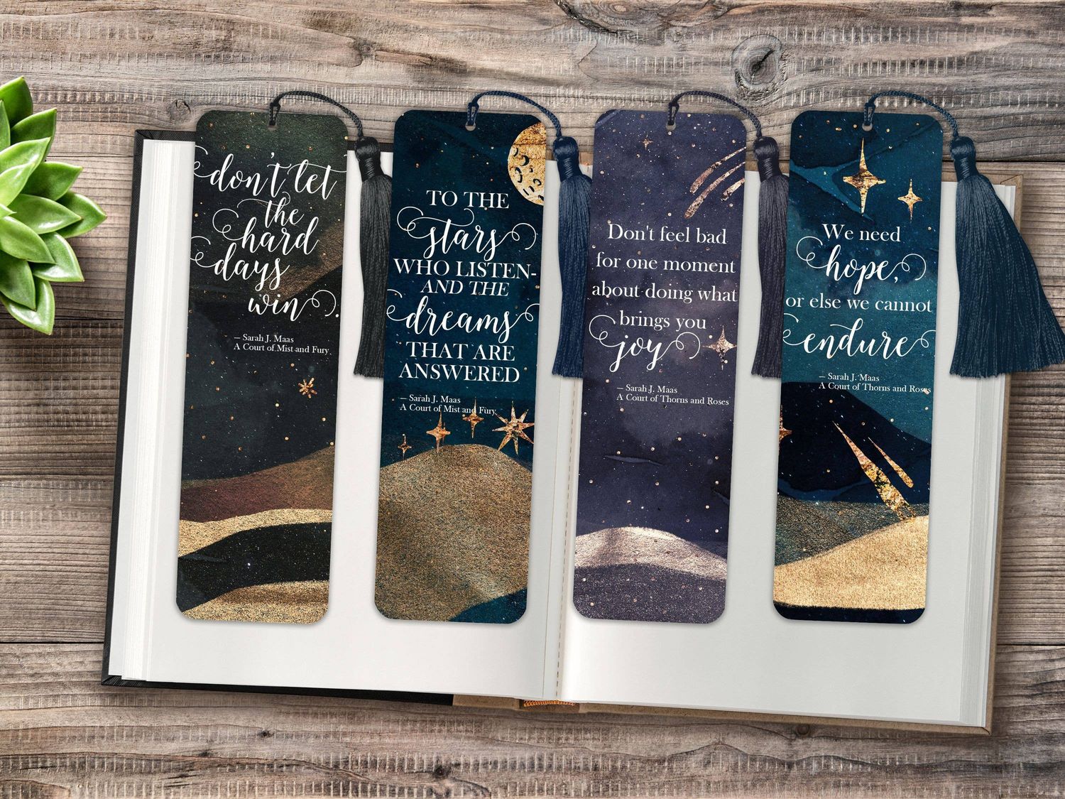 SJM ACOTAR Quotes Metal Bookmarks, Bookmark Number: 1