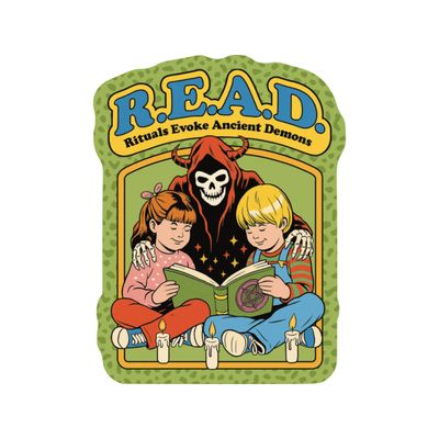 Read Books Sarcastic Demon Humor High Quality Vinyl Sticker