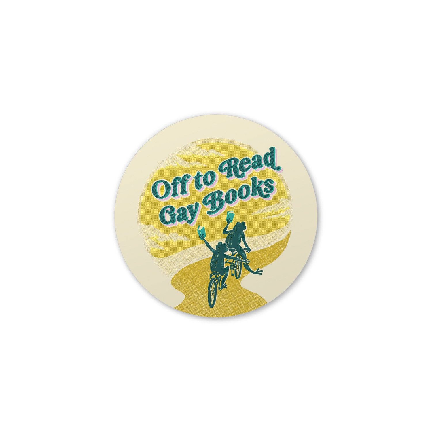 Off to Read Gay Books Sticker