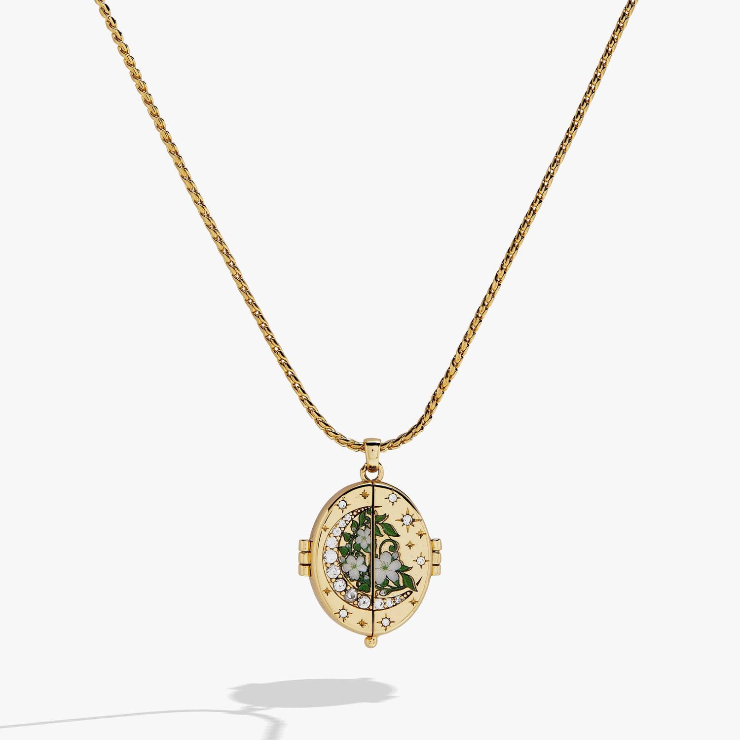 A Court of Thorns and Roses "There You Are" Locket Necklace, Finish: Gold