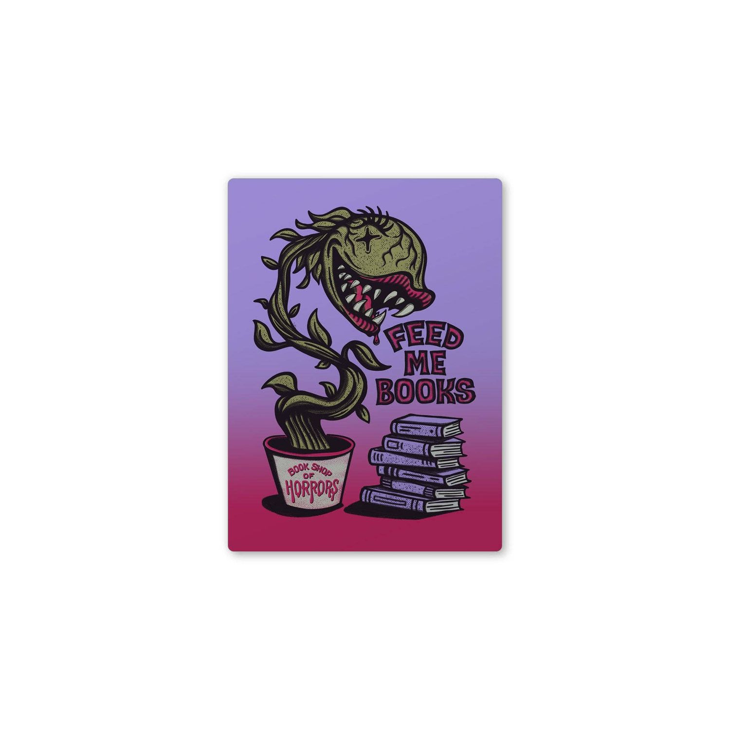 Feed Me Books Sticker