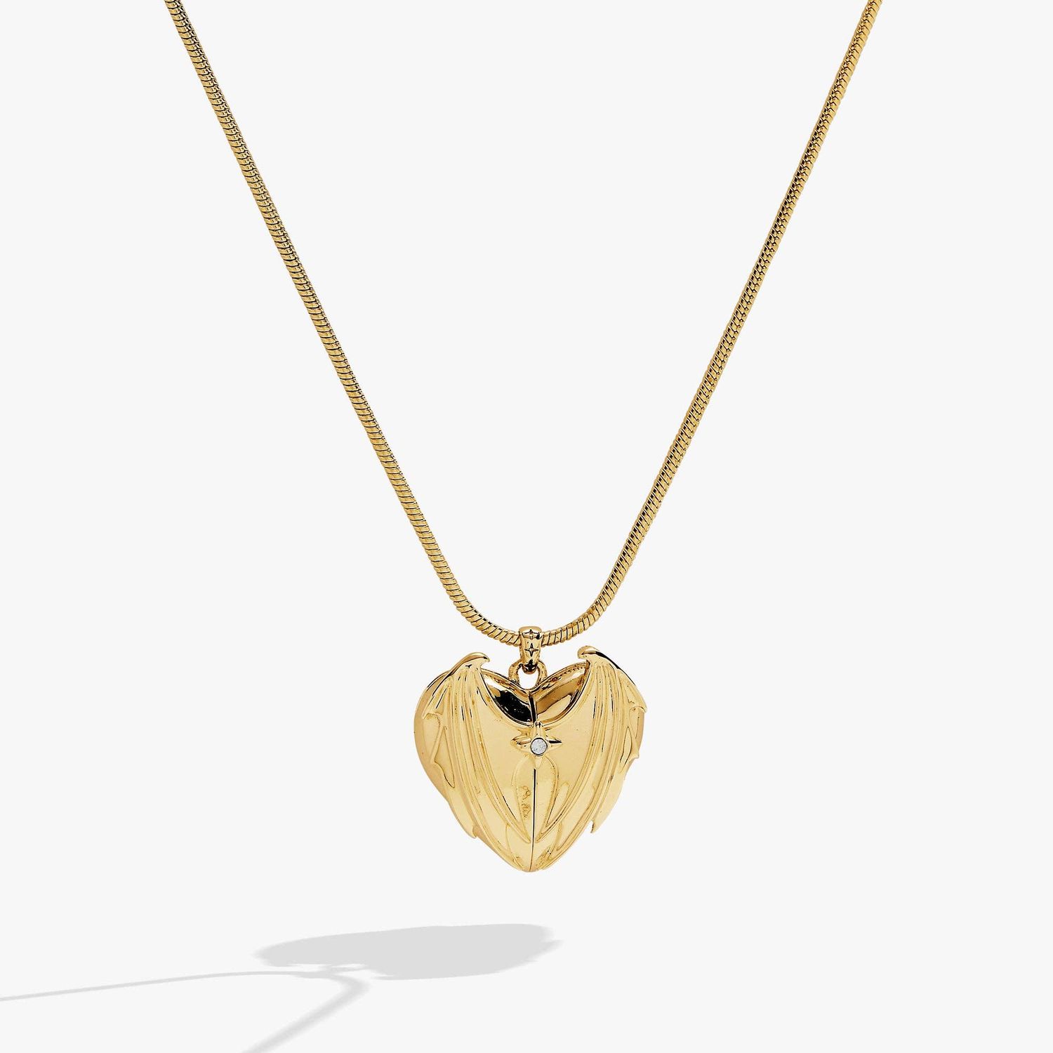 A Court of Thorns and Roses Velaris Heart Locket Necklace - Gold, Finish: Gold