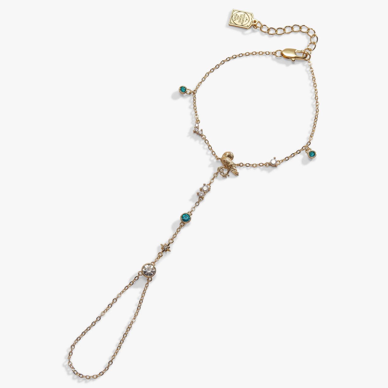ACOTAR Mist and Fury Bird Hand Chain, Finish: Gold