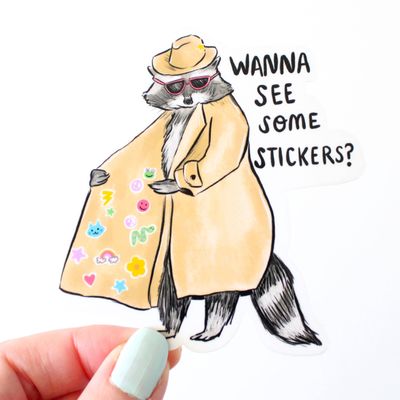 Raccoon Entrepreneur Vinyl Sticker