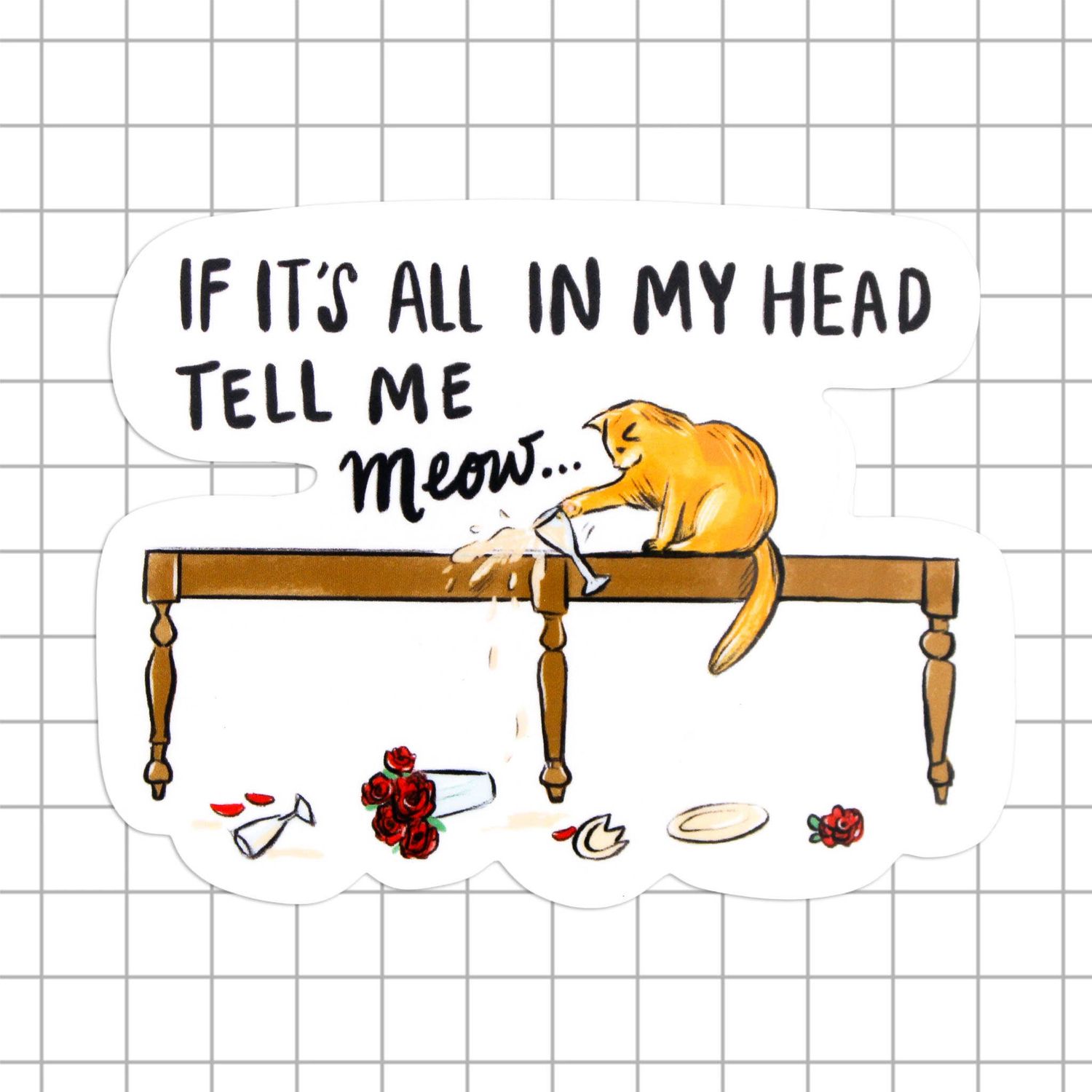 Tolerate It Cat Vinyl Sticker