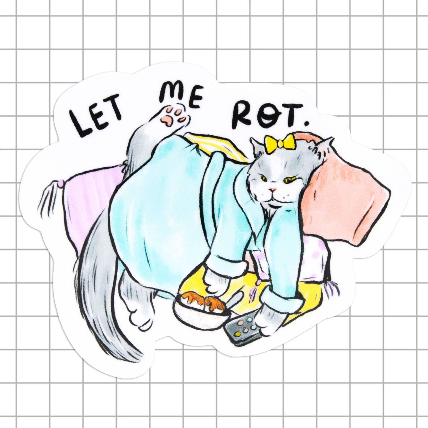 Couch Cat Vinyl Sticker