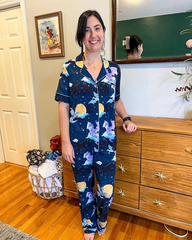 Celestial Dragons Bamboo Long Pants Pajama Set
