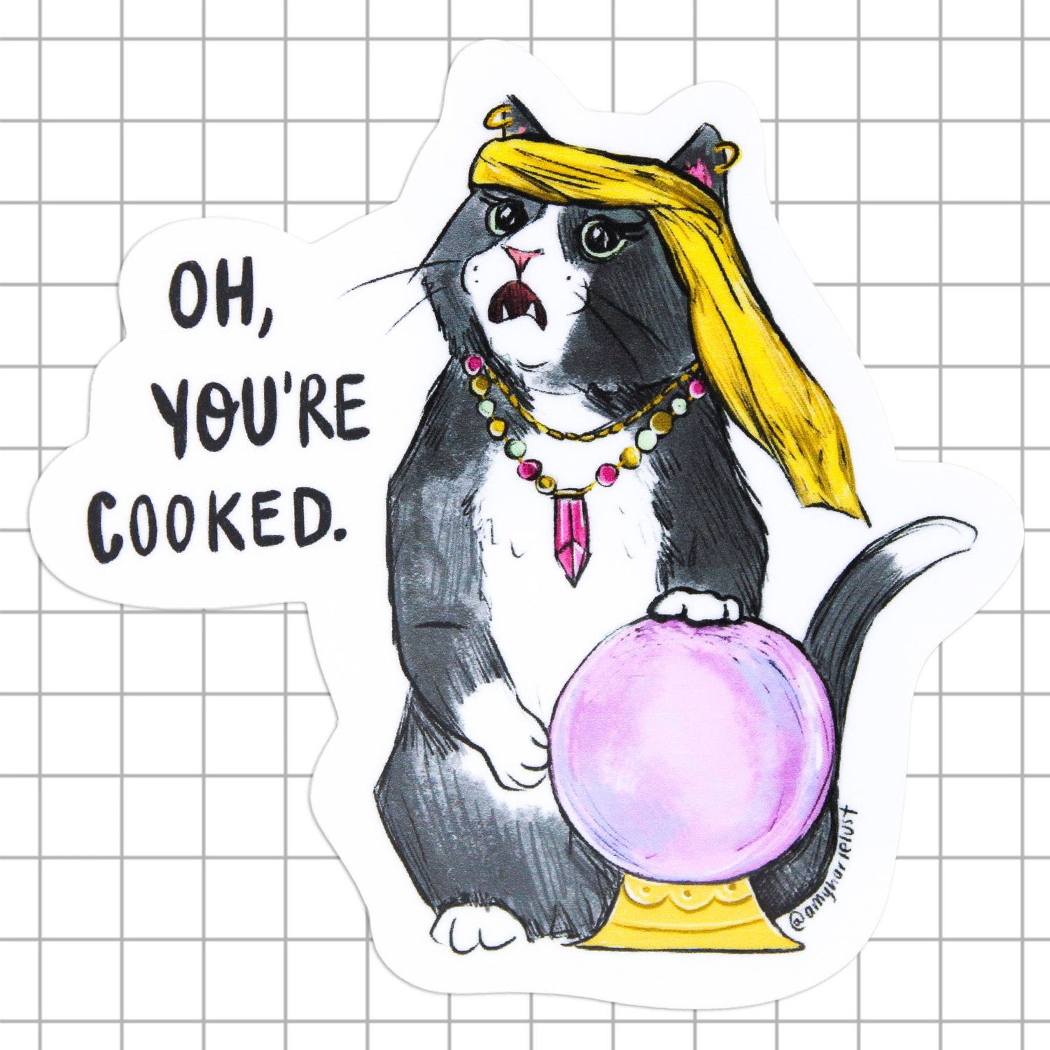 Fortune Kitty Vinyl Sticker