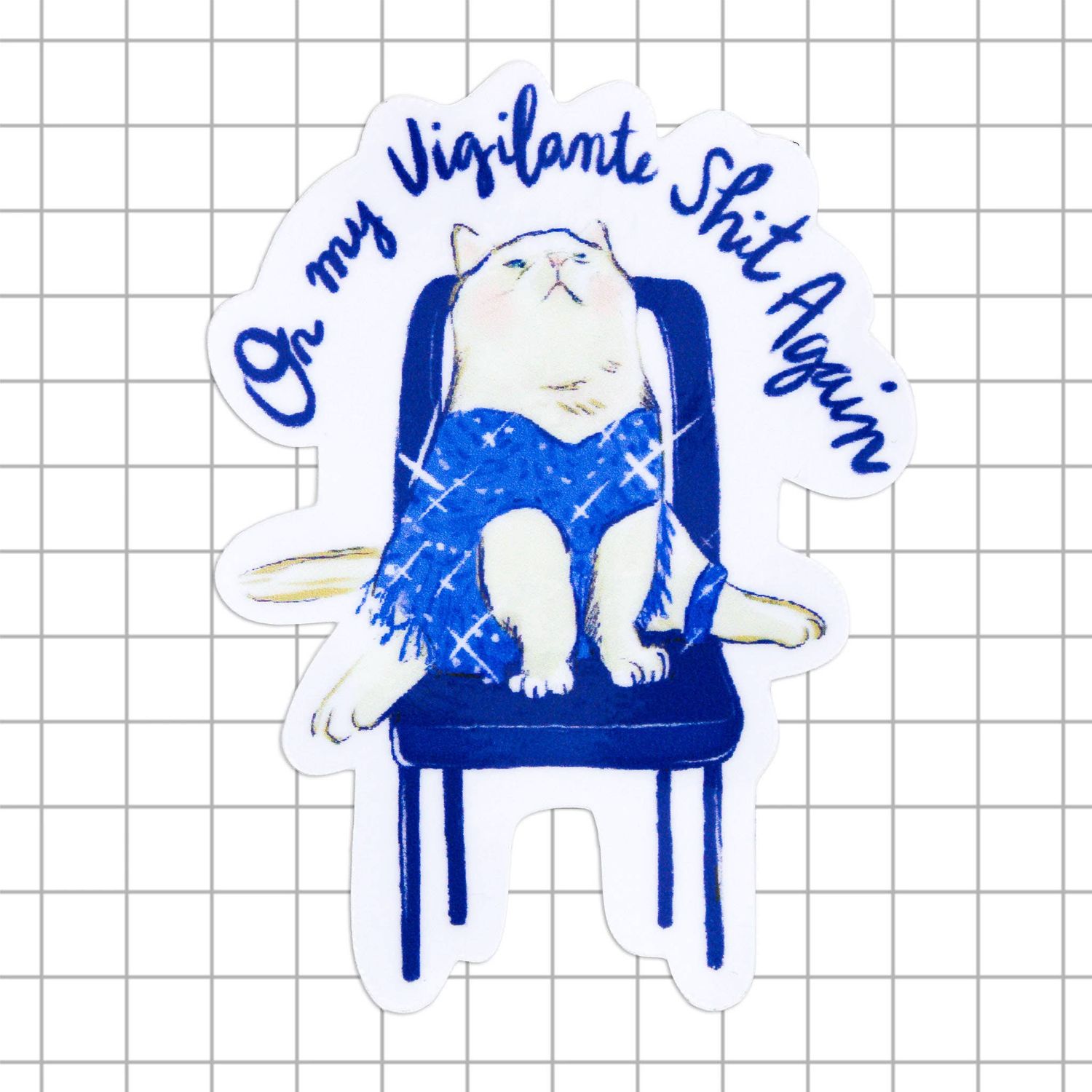 Vigilante Cat Vinyl Sticker